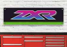 BR135B KAWASAKI ZXR LOGO ZXR750 ZXR400 ZXR250 FLEXIBEL WERKSTATT BANNER SCHILD