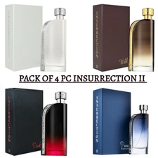 INSURRECTION II WILD, DARK,PURE,EXTREME BY REYANE TRADITION MEN EDT 3.0 OZ 4PC