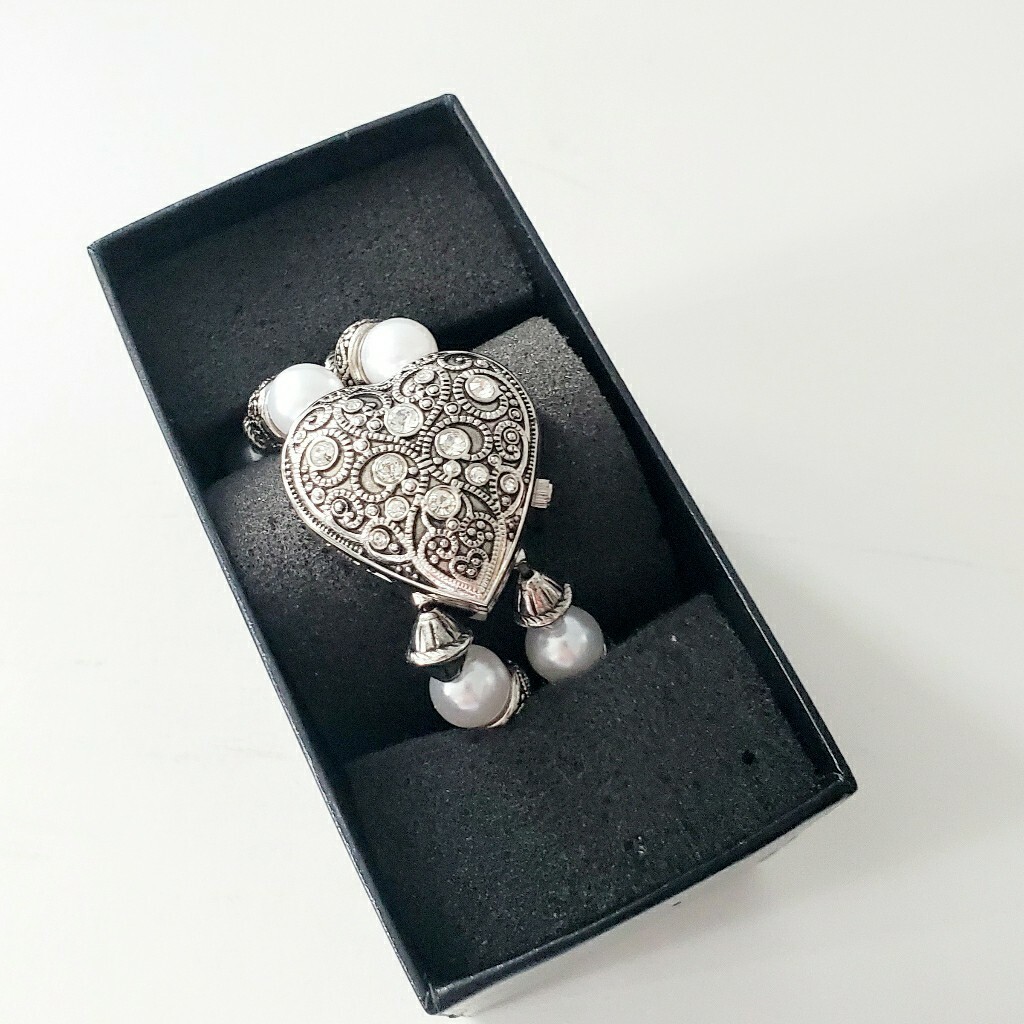 Colleen Lopez Heart and Pearl Silverplated Watch | eBay display picture 2