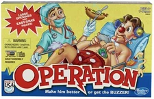 OPERATION - Family Fun! EASY GRAB PCS - 4+  - Tested, light works! - ALL PIECES