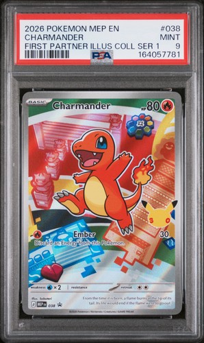 2026 POKEMON MEP EN-ME BLACK STAR PROMO #038 CHARMANDER PSA 9