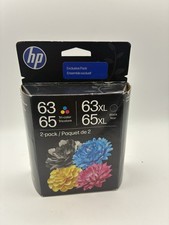 HP 63XL, 65XL Black Ink and 63,65 Tri-Color Ink Cartridge Dec 2027 BRAND NEW