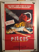 PIECES ORIGINAL 27x41 MOVIE POSTER HORROR 1983 FOLDED