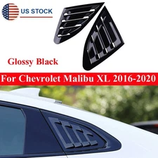 2Pcs Rear Side Window Blinds Quarter Louver Cover For Chevrolet Malibu 2016-2020