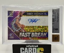 2018 Panini Optic Fast Break Jaren Jackson Jr. Gold Rookie RC Auto /10 BGS 9