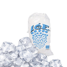 50 Pack Heavy-Duty Ice Bags 5 Lb with Drawstring 2 Mils Thickness 