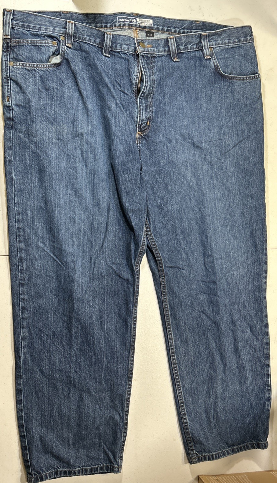Carhartt Relaxed Fit Denim Blue Jeans Mens Size 48 x 30