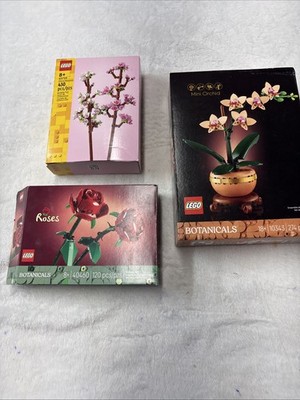 Lego Flower Sets 40725, 40460 And 10343 All Complete With Boxes And Instructions