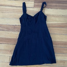 Old Navy Dress Women’s A Black Sundress Shirred Back Flounce Summer Feminine Fun