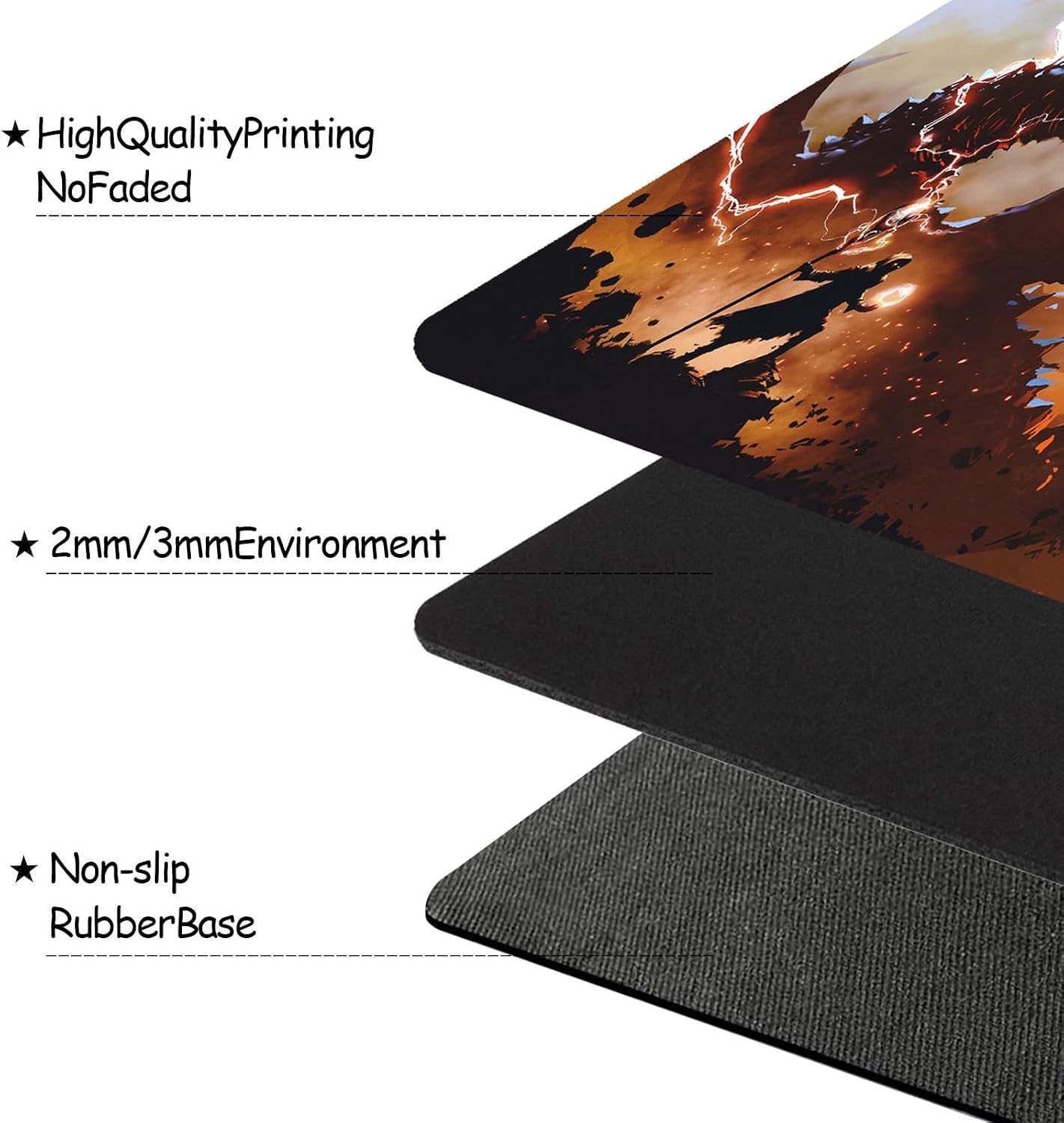 Black Lotus Magic the Gathering Playmat/Mousepad 2mm Stitched Edging 24x14in view 3