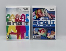 Nintendo Wii Lot Of 2 Games Disney Sing It And Disney Sing It Family Hits VGUC
