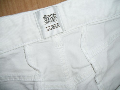 Jeans Vaqueros Cerrados Marithe Francois Girbaud Años 80 Vintage W31 Blanco Pierna Ancha - Imagen 3 de 8