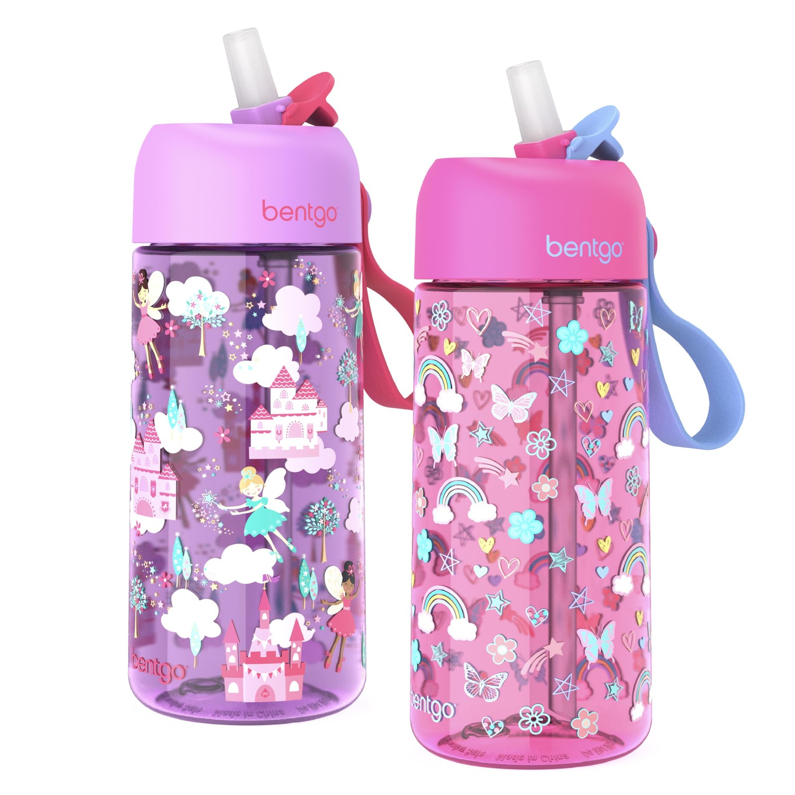 Water Bottle 2-Pack - Leak-Proof Durable Tritan BPA-15 oz Cu