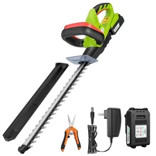 VIVOSUN 20" Cordless Electric Hedge Trimmer 20V 1400 RPM Dual-Action Laser