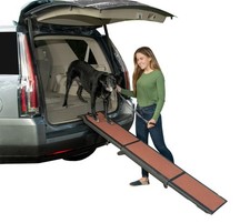 Pet Gear, Chocolate Travel Lite Ramp for Dogs Cats, 71x16x4-inches, 15lbs, ...