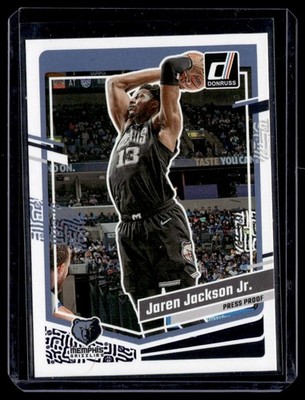 JAREN JACKSON JR. 2023-24 DONRUSS SILVER PRESS PROOF 186/199 MEMPHIS GRIZZLIES