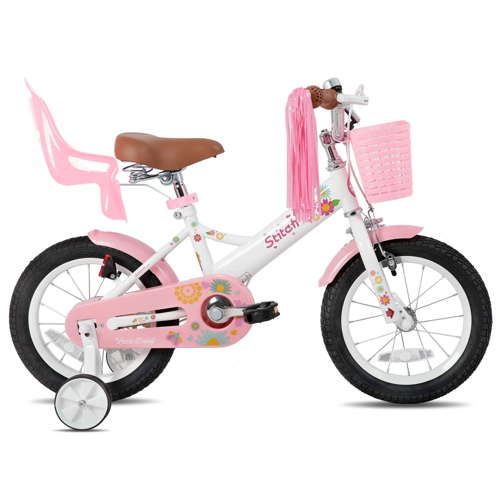 12-inch Kids Bike for Girls with Doll Seat and Accessories &ndash; Ages 2&ndash;7