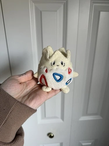 Vintage Pokemon Tomy Togepi Plush Toy Terry cloth Bean Bag Stuffed Toy