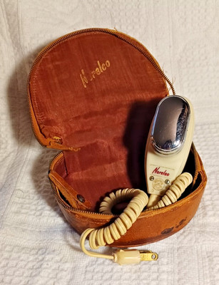 Vintage 1950 s Classic Norelco Rotary Electric Speed Shaver with leather case