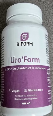 URO FORM 1x 60 KAPSELN KUR FÜR 1 MONAT, Blasenschwäche, Harndrang, Inkontinenz