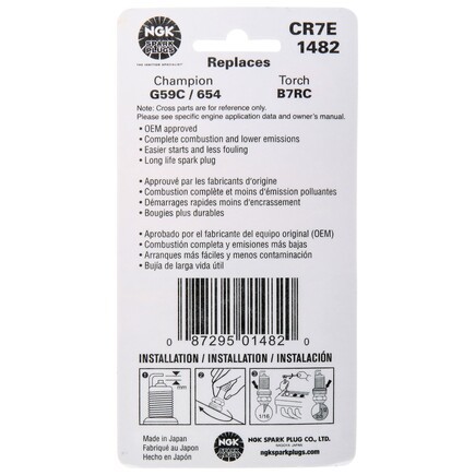 Ngk Spark Plugs 1482 Ngk Standard Carded Spark Plug