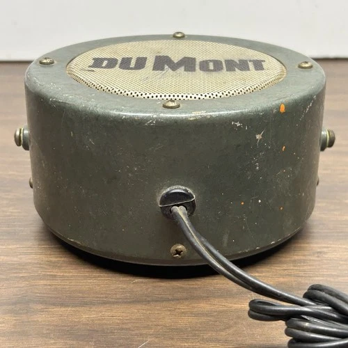 Vintage DuMont Round Metal External Monitor Speaker TV Radio Studio Untested image 4