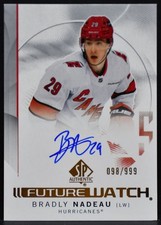 2024-25 SP Authentic Future Watch Nadeau 148 Hurricanes RC Auto 098/999 5408