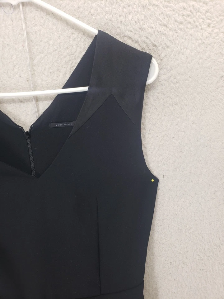 Vestido de mujer IKKS para mujer 36 negro sin mangas cuello en V funda pequeño vestido negro 4-6 Foto 4 de 4