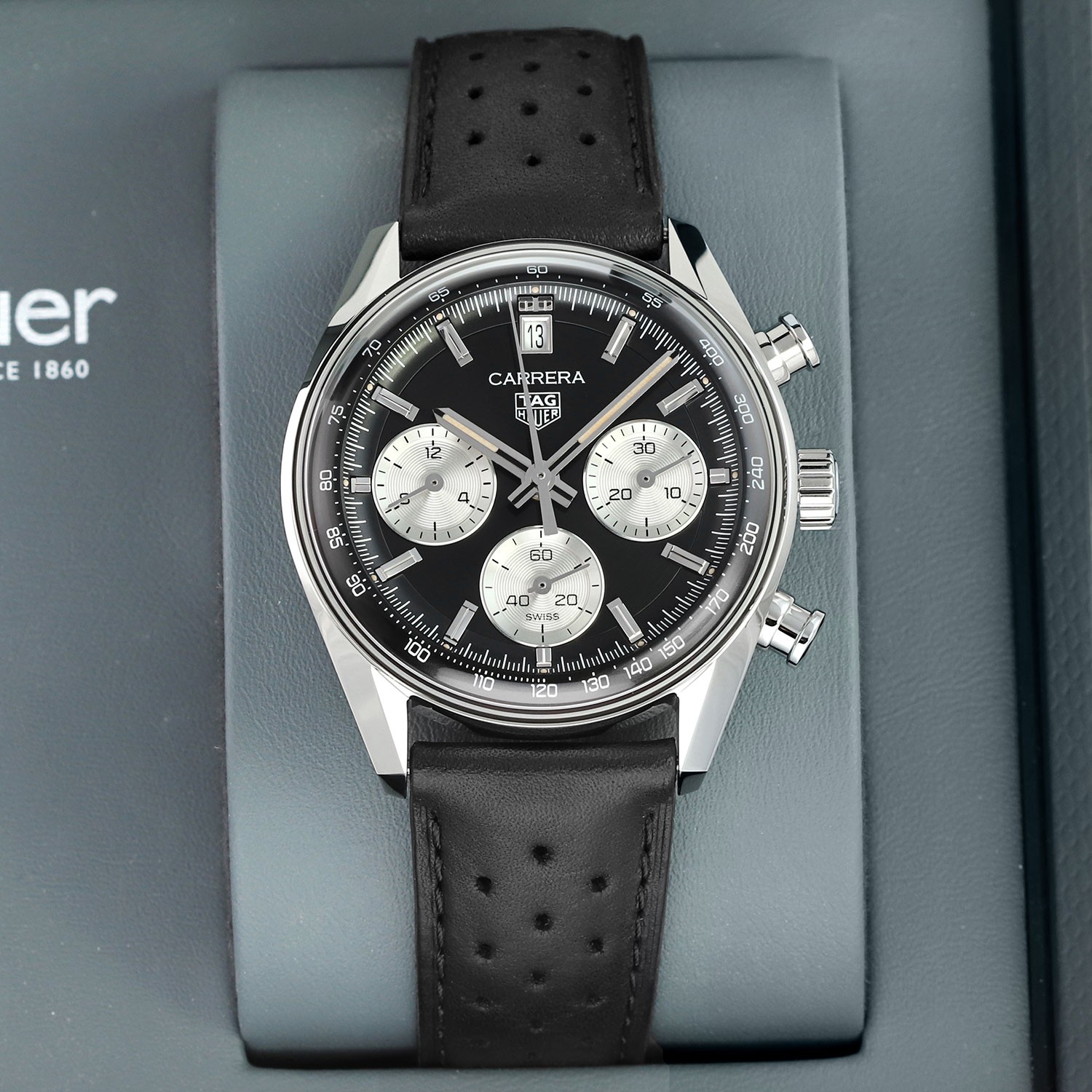 Tag Heuer Carrera Chronograph Glass Box 39mm CBS2210.FC6534