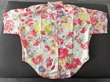 Camicia manica corta fiori e rose con spalline EXPRESS Tg L vintage