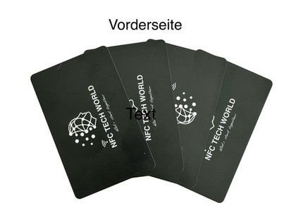 NFC-Ntag213 , exclusiv digitale, schwarze BusinessCard PVC 4 Stück pro Einheit  