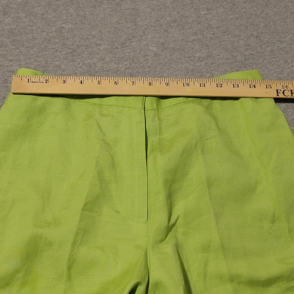 Pantalones cortos deportivos Jones Wear para mujer talla 10 mezcla de lino verde kiwi 32x6 Foto 4 de 4