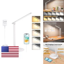 KQPZ I7 LED Desk Lamp Dimmable 5 Color Modes Touch USB Charging CRI≥90 Foldable
