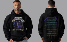 M72 RIDE THE LIGHTNING BLACK HOODIE MEN'S 100 SILK SCREEN