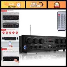 Wireless Bluetooth Karaoke Amplifier 750W 6 Channel Home Audio Receiver USB AUX