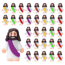 10/20/30 Stück Mini-Jesus-Statuen-Set, Mehrfarbige Jesus-Figuren Für Taufe, Gast
