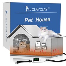 Heated Cat House for Outside Pets in Winter  Winter Shelter for Indoor Out