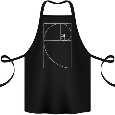 Fibonacci Spirale Golden Geometrie Mathe Baumwolle Schürze 100% Bio