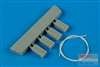 WHL148006 1:48 Wheelliant Universal Navy Wheel Chock with Nylon Rope � late - Afbeelding 1 van 1