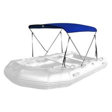 Inflatable Boat Bimini Tops,Rib 2 Bow 59"L x 42"- 49"W x 39.4"H Pacific Blue