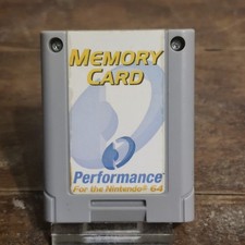 Nintendo 64 N64 Memory Card by Performance P-302E - White Label Tested
