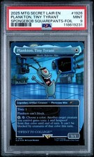 MTG Plankton, Tiny Tyrant FOIL SpongeBob Secret Lair Drop #1926 PSA 9 Mint