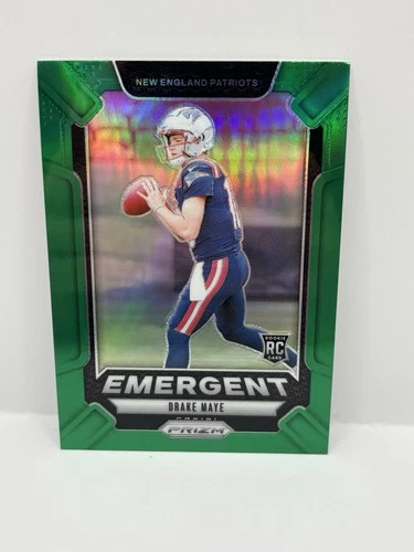 2024 Panini Prizm - Emergent Drake Maye #4 Green Prizm (RC)