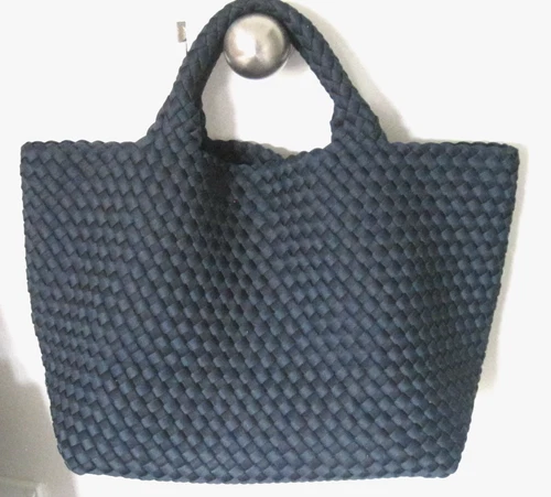 As New-NAGHEDI St Barths Medium Tote-Has Matching Clutch-Navy Blue-RRP $440
