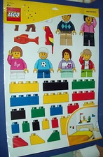 LEGO 850797 LARGE WALL MINI Figure Wall Decoration STICKERS NEW bricks Kids room