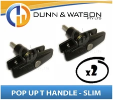 Slim Pop Up T Lock / Handle / Latch (Trailer Caravan Canopy Canopie Toolbox) x2