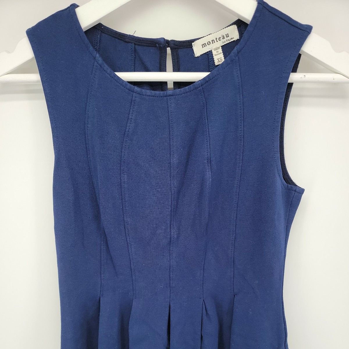 Womens Monteau Dress Blue Fit And Flare Size XS | eBay