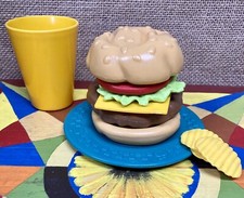 Fisher Price Little Tikes Play Food Pretend Fun Cheeseburger Lunch Lot LT2-CBC4