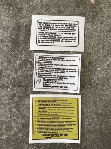 Suzuki 1982 RM465 Full Decal Set/ Sticker Kit Including Border Stripes (BLUE) - Picture 5 of 11