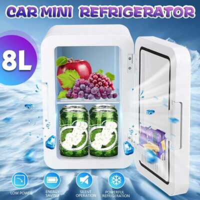 Small 8L Mini Fridge Table Top Cooler/Warmer for Bedroom Beauty Car Bar  Drinks UK